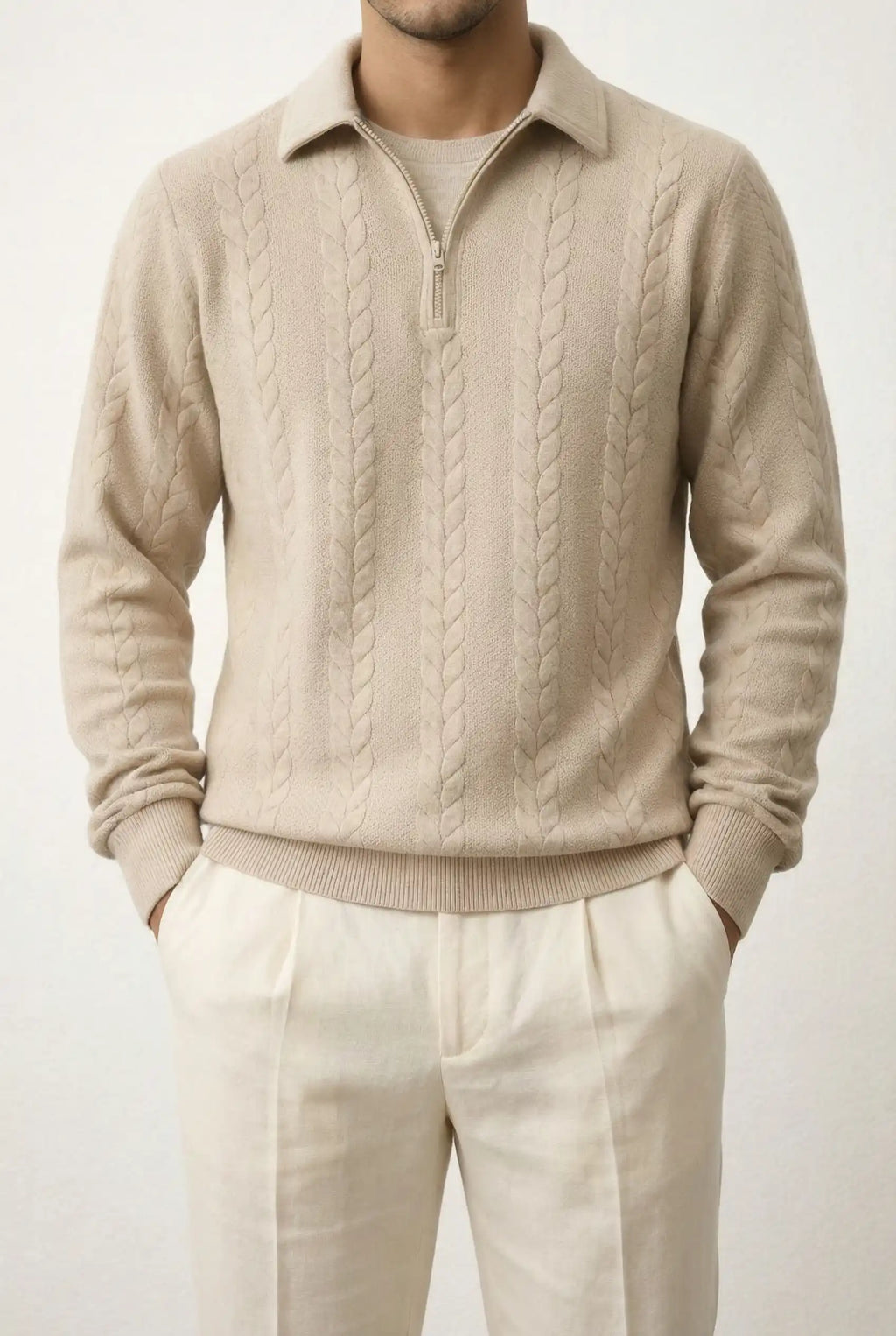 Old Money Half-Zip Sweater